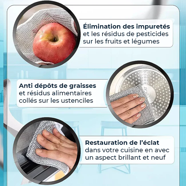 KitchenClean - Chiffons magiques en laine d'acier - Image 5